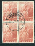 DENMARK 1958 Royal Danish Veterinary College Block Of 4 Used   Michel 369 - Oblitérés