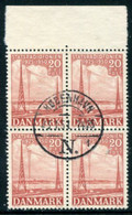 DENMARK 1950 State Radio Anniversary Block Of 4 Used   Michel 321 - Gebraucht