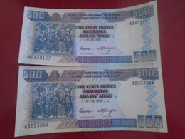 BURUNDI , P  38a , 500 Francs , 1997,  UNC , 2 Notes - Burundi