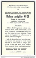 ATTERT ..-- Mme Joséphine KOOB , épouse De Mr Jean JUNG , Née En 1888 , Décédée En 1957 . - Attert