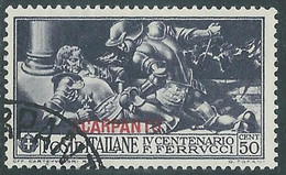 1930 EGEO SCARPANTO USATO FERRUCCI 50 CENT - RF9-4 - Egée (Scarpanto)