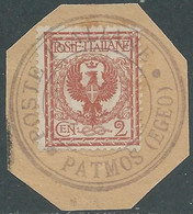 1901 REGNO USATO CON ANNULLO EGEO NISIRO AQUILA 2 CENT - RF11-8 - Egeo (Nisiro)