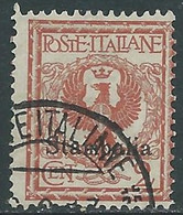 1912 EGEO STAMPALIA USATO AQUILA 2 CENT - RF44-4 - Egée (Stampalia)