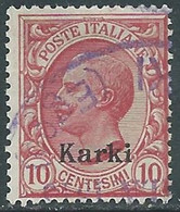 1912 EGEO CARCHI USATO EFFIGIE 10 CENT - RF24-8 - Ägäis (Carchi)