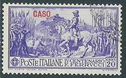 1930 EGEO CASO USATO FERRUCCI 20 CENT - RF9-4 - Egée (Caso)