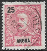 Angra – 1898 King Carlos 25 Réis Used Stamp - Angra