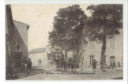 CPA 83 - COMPS - 8. ARRIVEE DU COURRIER DE CASTELLANE - Comps-sur-Artuby