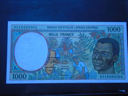 GABON, P  402Lc + 404Lb , 1000 + 5000 Francs , 1995,  UNC + AU - Central African States