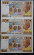 EQUATORIAL GUINEA ,  P  506Fc ,  500 Francs , 2002,  UNC , 3 Consecutive Notes - Zentralafrikanische Staaten