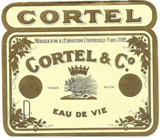 Etiquette D'Eau De Vie CORTEL - Alcools & Spiritueux