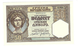 *serbia 50 Dinara 1941   26  Unc - Servië