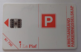 Parking Card 750 Units , Le Piaf . Norway-Kristiansand - Noorwegen