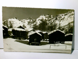 Saas - Fee. Schweiz. Alte Ansichtskarte / Postkarte S/w Ungel. 1939. Winterpanorama, Stadl In Lohmatten Im Win - Matten Bei Interlaken