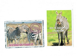 Lot 2 Cpm Humour - ZEBRE - On échange Nos Pyjamas - Mordre La Vie à Pleines Dents - - Zebra's