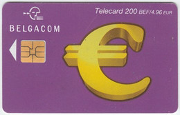 BELGIUM A-770 Chip Belgacom - Money, Euro Symbol - Used - With Chip