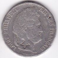 5 Francs 1837 W , Louis Philippe I, Avec Contremarque ETOILE à 5 Branches , En Argent. - 5 Francs