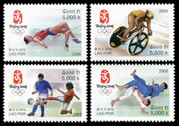 Laos 2008 - Yt 1689/92 ; Mi 2072/75 ; Sn 1723/26 MNH Summer Olympic Games, Beijing - Laos