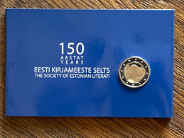 ESTONIE 2022 2 € EURO "150 Ans Fondation Littéraire" BU Coincard - Estonia