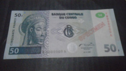 CONGO , P 89s , 50 Francs , 1997, UNC, Specimen - Democratic Republic Of The Congo & Zaire