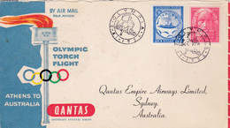 GRECE :  Voyage De La Torche Olympique  Oblitération Olympie 1956 - Summer 1956: Melbourne