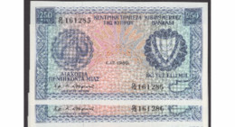 CYPRUS  ,   P 41c , 250 Mils , 1980 , UNC , 2 Consecutive Notes - Zypern