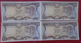CYPRUS  ,   P 53c 53d 53e, 1 Pound , 1993 1994 1995 1996 , EF UNC - Chipre