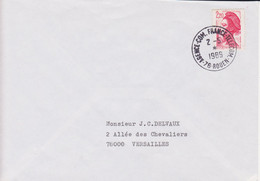 Lettre 1989 TàD Manuel ACTEL De 76 ROUEN AGENCE COM. FRANCE TELECOM. Seine Maritime - Cachets Manuels