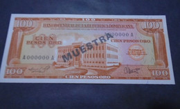 DOMINICAN REP.  ,   P 104s2, 100 Pesos , ND 1968, UNC , Specimen, 30% Discount - Dominicaine