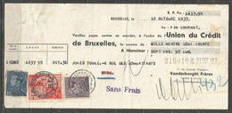 Belgique - Léopold III Poortman N°430f, 431c Sur Mandat à Ordre + Timbre Fiscal - 1936-1951 Poortman