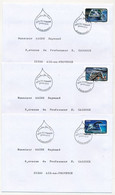FRANCE - 5 Env. Affr Autoadhésifs "Le Timbre Fête L'Eau" Obl Fête Du Timbre 2010 - Aix En Provence - 27/02/2010 - Brieven En Documenten