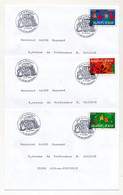 FRANCE - 5 Env. Affr Autoadhésifs "Meilleurs Voeux" Obl Noël En Provence - Aix En Provence - 17/12/2004 - Cartas & Documentos