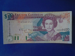 EAST CARIBBEAN  ,   P 28d, 20 Dollars , ND 1993, Almost UNC - Caraibi Orientale