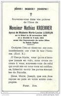 ATTERT ..-- Mr Mathias KROEMMER , époux De Mme Marie - Louise LEBRUN , Né En 1899 , Décédé En 1964 . - Attert