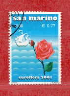 S.Marino ° 2001 - EUROFLORA. € 0,77.  Unif. 1797. - Gebraucht