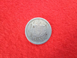 2 Francs Monaco Alu LOUIS II (bazarcollect28) - 1922-1949 Louis II