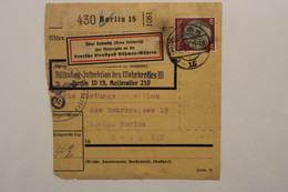 1941 Lobositz Leitmeritz Rüstungs Inspektion Des Wehrkreises Marine Deutsche Dienspost Paketkarte Dt Reich Reichgau - Besetzungen 1938-45