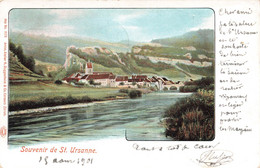 Souvenir De St Ursanne Saint - Litho 1901 - Saint-Ursanne