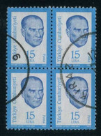 Türkiye KIRAZ 9 Postmark, Used Block Of 4 - Usados