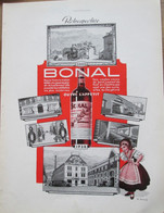 1939   Publicité  Aperitif BONAL   Saint Laurent Du Pont ISERE - Alcools