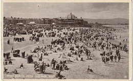 RHYL -WEST BEACH FROM THE PIER. - Denbighshire