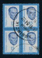 Türkiye 14/VI/1984 ARGINCIK 69 KAYSERI Postmark, Used Block Of 4 - Usados