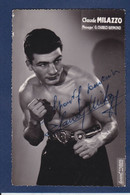 CPSM BOXE Autographe De Claude Millazzo Signature à L'encre Boxe Boxeur - Autres & Non Classés