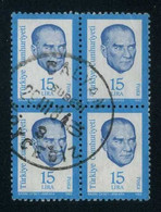 Türkiye 29/III/1984 DALYAN 3 KÖYCEĞIZ Postmark, Used Block Of 4 - Used Stamps