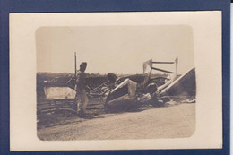CPA Aviation Accident Carte Photo Non Circulé Militaria WWI Guerre War - Unfälle