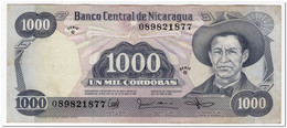 NICARAGUA,1000 CORDOBAS,1985 (1987),P.145,XF+ - Nicaragua
