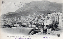 MONACO AVENUE DE LA COSTA ET LA CONDAMINE PRECURSEUR 1904 TBE - La Condamine