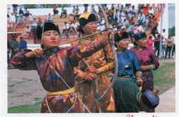 MONGOLIE MONGOLIA TIRS A L'ARC CPM NEUVE - Mongolia