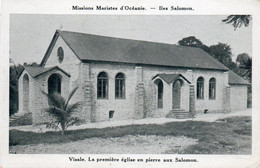 ILES SALOMON VISALE LA PREMIERE EGLISE EN PIERRE AUX SALOMON MISSIONS MARISTES D'OCEANIE - Salomoninseln