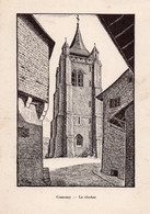 COSSONAY LE CLOCHER DESSIN EN FAVEUR DE LA PAROISSE COSSONAY GRANCY 1943 CPSM NEUVE - Cossonay