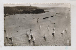 1000 BERLIN - WANNSEE Und Havel, Luftaufnahme, Segelboote, Frachtschiffe, 1959 - Wannsee